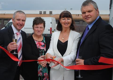 L-R: Managing director, Stephen Cameron; SSMG’s two longest serving employees, Isobel Smith and Beth Fraser Khan; and chairman Michael Laurenson