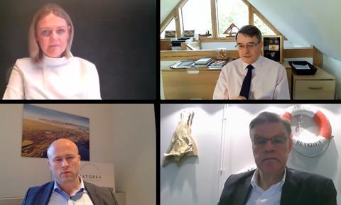 Helga Sigurrós Valgeirsdottir, Senior Account Manager - Corporate & Investment Banking at Arion Banki, moderator Nick Lambert, Director & Co-Founder of NLA International Árni M Mathiesen, Senior Advisor at Iceland Ocean Cluster, and Árni Páll Einarsson, C