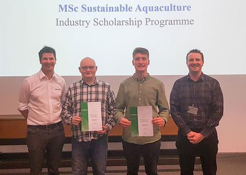 (l-r) Dr Benedict Standen, Jack Sears-Stewart, Paul Mosnier, Dr Daniel Merrifield Photo: Biomin and Erber Group