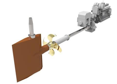 Energy efficient solution with 8L32/44CR with reduction gearbox, Alpha Kappel design propeller and Rudderbulb