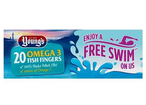 Young’s Seafood is offering a free swim with promotional packs of Young’s Omega 3 Fish Fingers