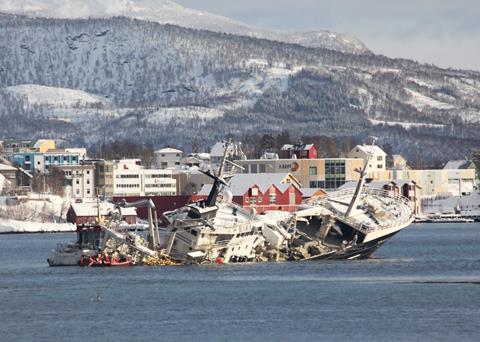 Hundvåkøy after being holed