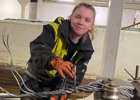 Woman in fishing industry