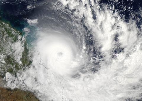 Cyclone Hamish. Credit NASA
