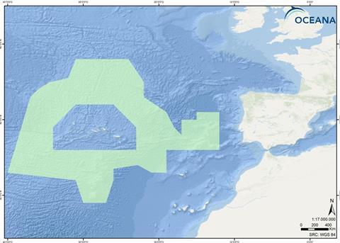 The zone where bottom fishing has been banned