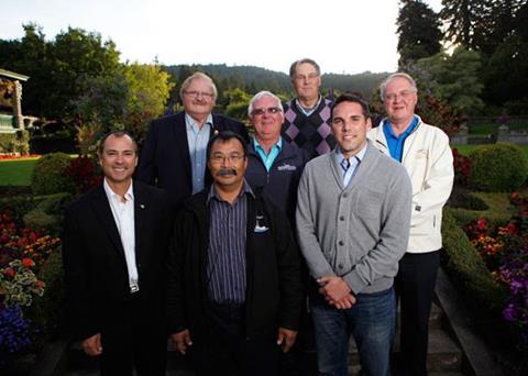 Front row (L-R): The Honourable Norm Letnick, Minister of Agriculture (British Columbia), the Honourable James Arreak, Minister of Environment (Nunavut), and The Honourable Currie Dixon, Minister of Environment (Yukon); Second row: The Honourabl...