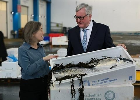 Cabinet Secretary Fergus Ewing has paid tribute to Scottish fish farmers Photo: Scottish Salmon Producers Organisation