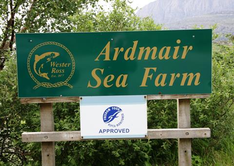 The Ardmair salmon farm © AGS