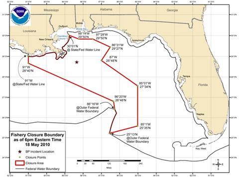 The revised closed area represents 45,728 square miles.