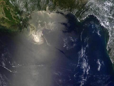 Satellite image of Gulf of Mexico oil extent taken 23 May, 2010. (Photo: NOAA)