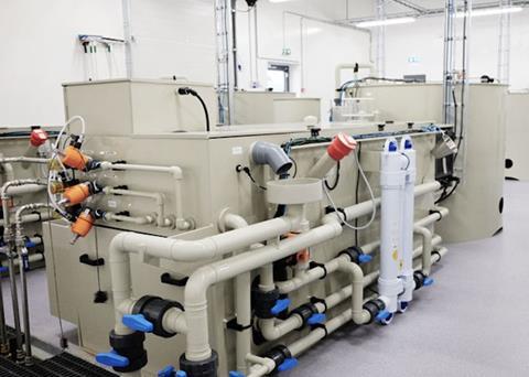 Skretting has developed a new integrated recirculating aquaculture feed system Photo: Skretting