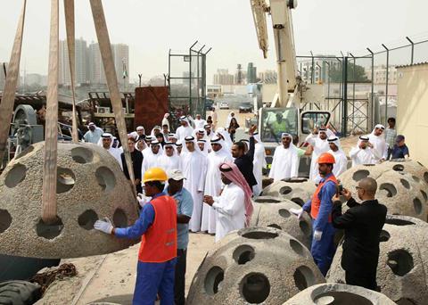 The artificial coves are designed to be a haven for fish