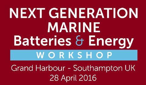 The event will highlight the potential use of high performance marine battery systems and stored energy