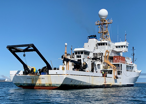 The NOAA research ship, ‘Ronald H. Brown’, has been collecting samples to better understand hypoxia Photo: NOAA
