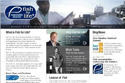 The new Fish for Life website, www.fishforlife.co.uk