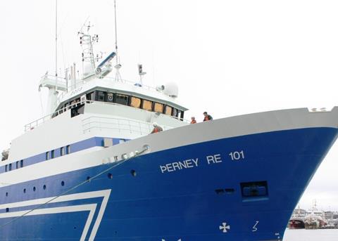 Trackwell Product Manager is in operation onboard the freezer trawler Þerney RE101