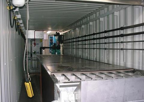 Interior view of KTI Block Ice Plant