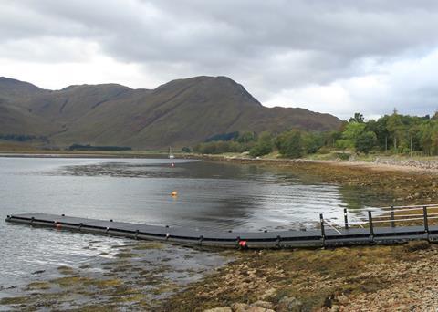Pipe from salmon pens is being upcycled to create pontoons