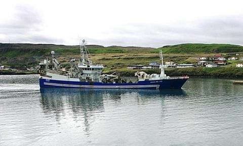 One of HB Grandi's vessels entering the Vopnafjörður harbour. (Photo: HB Grandi/ Jón Sigurðarson)
