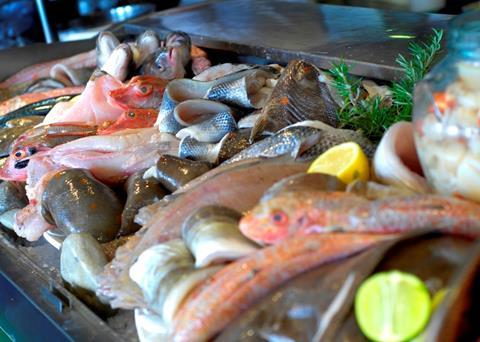 All fish served in the restaurant are caught by local day boats