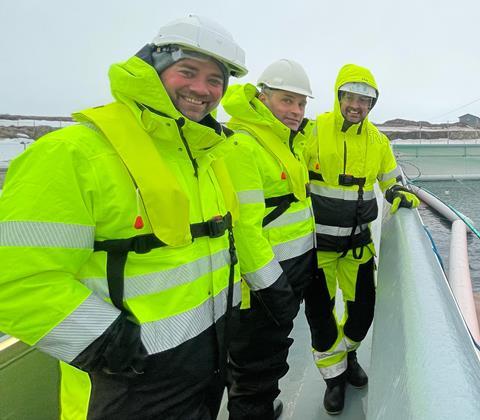 From left to right_project manager Tom Christian Dahl (Cflow) CMO Gunnar Hoff (Cflow) and project director Jostein Nilssen (Andfjord Salmon)