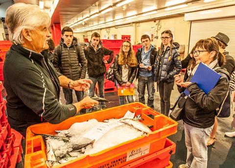 Pete Bromley hosted a behind-the-scenes tour for the students and their teacher, Dominique Baron