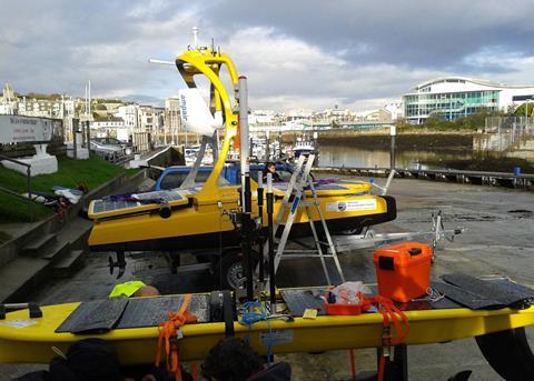 Waveglider and C-Enduro in Plymouth Harbour