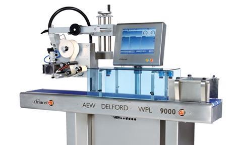 The new AEW Delford WPL9040 Weigh Price Labeller.