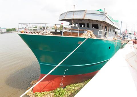 A recently launched trawler is fitting out alongside at Mahachai Dockyard. Credit: Haig-Brown photos courtesy of Cummins Marine