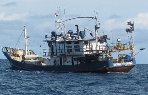 Commercial longlining ships like this Panamanian vessel photographed off Panama will now be banned in the waters of the Central American nation, from setting hundreds of baited hooks to its lines which attract bycatch species like billfish, turt...