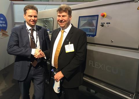 Icelandic CEO Magnus Bjarnason and Marel CEO Arni Oddur Thordarson