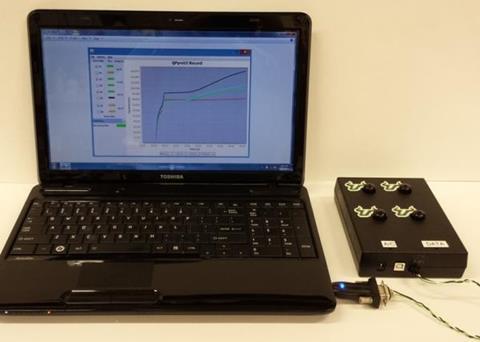 The QuadPyre RT-NASBA sensor is able to test seafood samples using real-time nucleic acid sequence-based amplification. Photo: University of South Florida