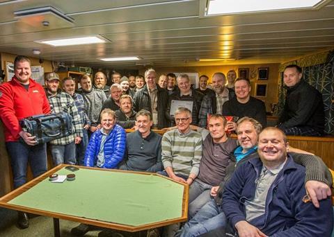 The 'Örfirisey' crew were commended by the Red Cross. Photo: HB Grandi/Kristján Maack