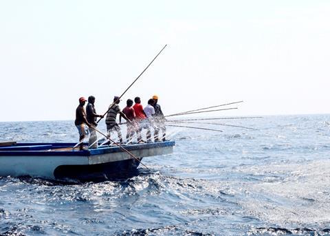 In the Maldives, skipjack tuna is commonly caught using a method