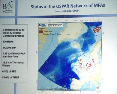 Some of the proposed/agreed areas before the undersea land grab. OSPAR (Oslo Paris Convention) began to emerge in 1972 to stop waste dumping in the Northeast Atlantic. Credit: TW : EEC Photos