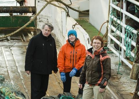 Researchers Kathryn Donnelly, Petter Olsen and Kine Mari Karlsen have developed measurement systems for sustainability in the fishing industry. Credit: Lars-Åke Andersen/Nofima