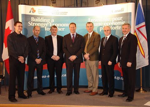 From left: Dean Bartlett, Manager, Vónin Canada; Hjalmar Petersen Managing Director, Vónin; Jan Klein, Sales Manager, Vónin Canada; Peter MacKay, Minister of National Defence, Government of Canada; Dr Paul Winger, Director, Centre for Sustainabl...