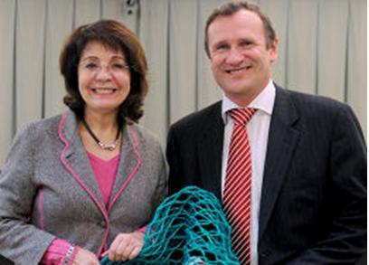 Fisheries commissioner Maria Damanaki and MEP Richard Seeber. Credit: EU