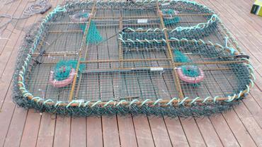 When folded the pot need less space. The fishermen can bring more pots and have bigger catches when they go out fishing