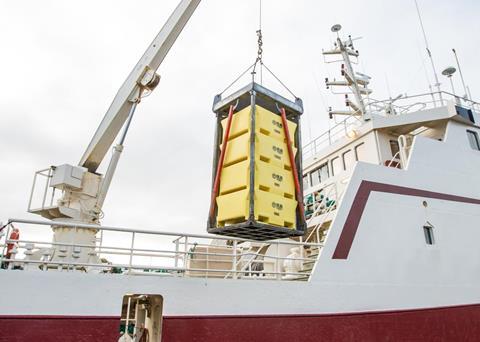 The Safe2Land fresh fish unloading cage