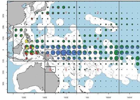 Distribution of bigeye catch (2003-2012) by method