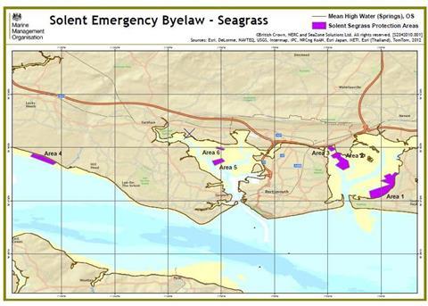 Use of bottom towed fishing gear is prohibited in the purple areas