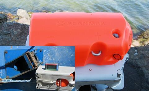 The new Distance sensors have the same shape as the existing DoorAngle sensors. They fit into the same door mounting kits. The small picture shows the new sensor mounting kit together with the old type.