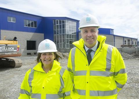 Lerwick Port Authority's chief executive, Calum Grains, and Bank of Scotland's Carolyn Martin Photo: Lerwick Port Authority