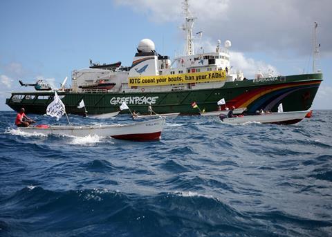 Greenpeace's 'Esperanza' headed to Mauritius to persuade the IOTC to address unsustainable fishing practices in the Indian Ocean Photo: Jiri Rezac / Greenpeace
