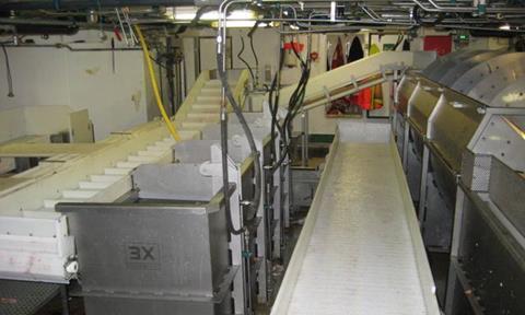 The processing line from 3X Technology installed onboard the whitefish catching longliner Tjaldur SH.