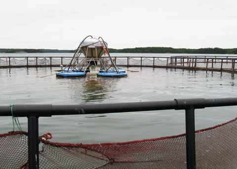 Salmon farm. Credit: Plenz