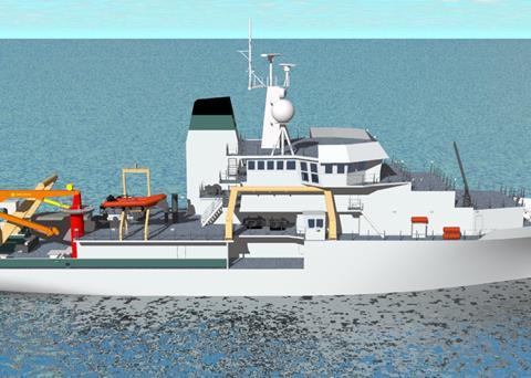 Artist's rendering of the NOAA fisheries survey vessel Reuben Lasker. Credit: NOAA