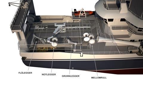 Plans showing the new net handling system and built-in net bin.