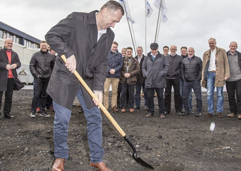 Vilhjálmur Vilhjálmsson at the groundbreaking ceremony. Photo/HB Grandi: Sigurður Ólafur Sigurðsson